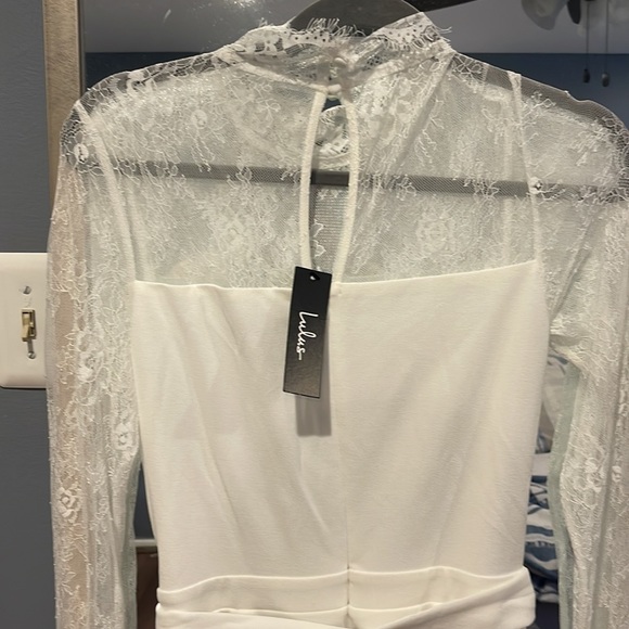 NWT White lace top jumpsuit - Picture 4 of 6